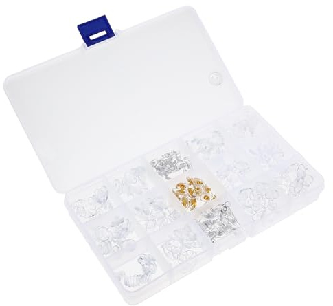 Veemoon Kit de Reparación de Gafas 15 Almohadillas Nasales de Pvc Multicolor, Accesorios para Lentes Tornillos y Clip, Suministros para Gafas Ideales para Uso Doméstico y Color Aleatorio