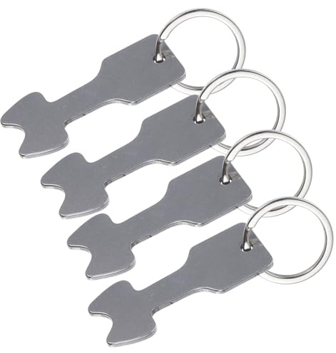 Sosoport Portachiavi a Gettone per Carrello della Spesa 4 Pezzi in Acciaio Inox 50mm Forma Ergonomica, Leggero e Resistente alla Ruggine, Accessorio Pratico per Supermercato e Uso