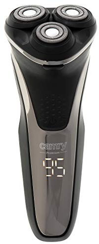 Camry CR2927 Afeitadora Eléctrica Rotativa, 3 Cabezales Flotantes, Inalámbrica, Recortador de Patillas Integrado, Batería Recargable, Indicador de Carga, Autonomía 90 Minutos