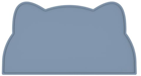 Tapis Gamelle Chat et Chien, Tapis Silicone Bol Antidérapant Tapis de Nourriture pour Animaux Imperméable (Bleu Pierre)