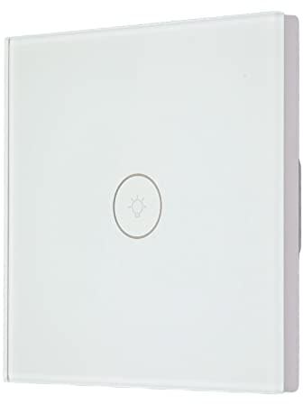 Interrupteur Mural Intelligent Wi Fi 100-240 V, Interrupteur Mural Tactile à Commande Vocale Mains Libres, Avec Fonction Minuterie et Compte à Rebours, Étanche pour Salon, Cuisine, Salle à Manger