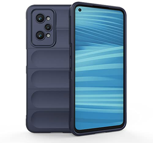 SEAHAI Funda para Realme GT 2 5G/Realme GT Neo 2/Realme GT Neo 3T 5G, [Diseño de Bolsa de Aire Anticaída] Robusto Carcasa de Suave Silicona PC + TPU Bumper Anti-caída Rubber Caso - Azul Oscuro