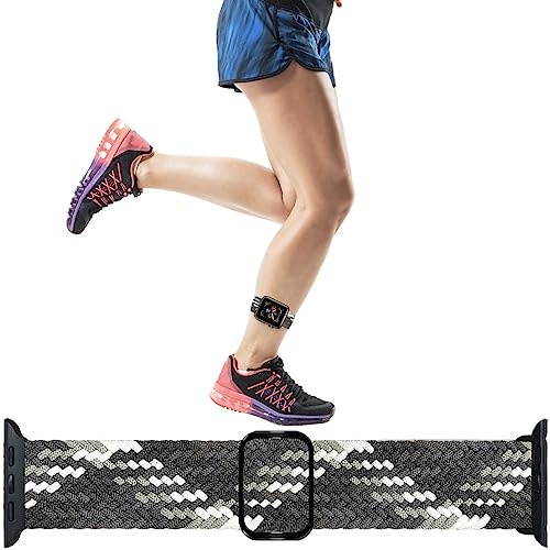 JEMACHE Arm/Ankle Watch Band for Apple Watch 49/46/45/44mm, 42/41/40mm iWatch Series 11 10 9 8 7 6 5 4 SE Ultra 3 2 1, Stretchy Sport Unisex Armband/Ankleband
