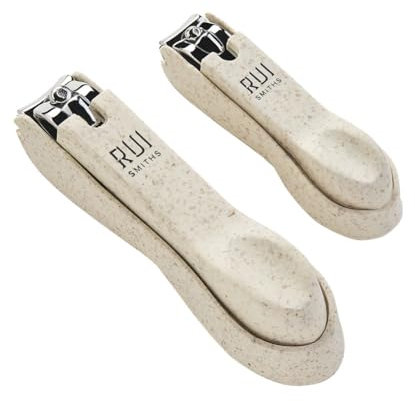 Rui Smiths CarbonConscious Lot de 2 coupe-ongles pour manucure et pédicure | Coupe-ongles grande et petite taille | Fabriqué avec de la paille de blé bioplastique