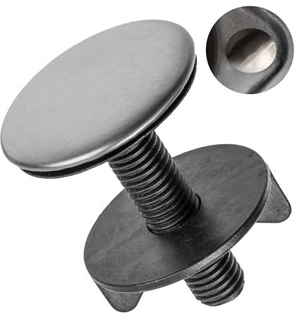 Spülbecken Wasserhahn Loch Abdeckung, 1 Set, Ø 44 mm Blende, Ø 55 x 11,5 mm Gewinde, Edelstahl Deckrosette mit Dichtung und Mutter, Hahnlochstopfen, Seifenspender Lochabdeckung, Armatur Hahn Deckel