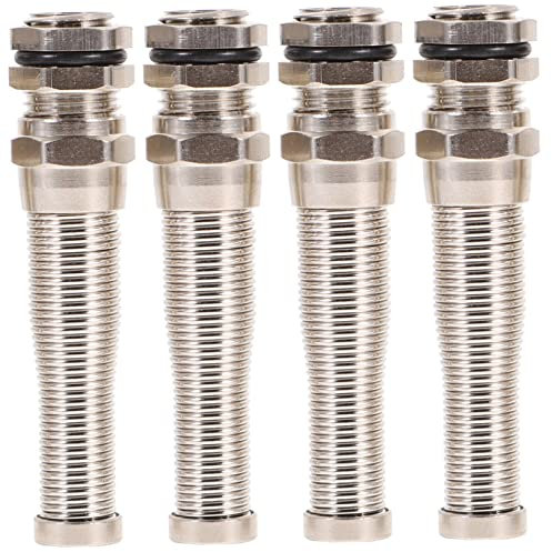 Veemoon 4pcs Brass Way Cable Glands Lock Connector Strain Relief Cord Electrical Connector Block Cable Protector