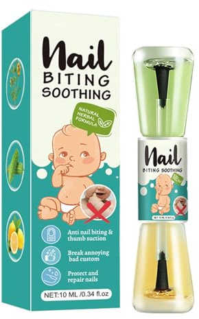 Nagellack gegen Nägelkauen, 10ml Effektives Mittel zum Stoppen von Fingernägel kauen & Daumenlutschen abgewöhnen, Lack als Anti Nägelkauen für Kinder und Erwachsene