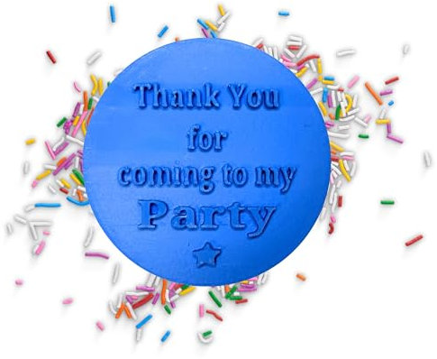 Generic Thank You for Coming to My Party Embosser/Stamp for Fondant, Icing, Cupcake, Cake, Cookie, Decoration
