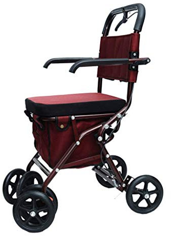 LIPJIA Carro de la Compra,Carros utilitarios de Almacenamiento de Cocina multifunción Compras Plegables de Lujo, con Bolsa de Compras de Gran Capacidad Cuatro Ruedas Pueden Sentarse y Descansar Ade