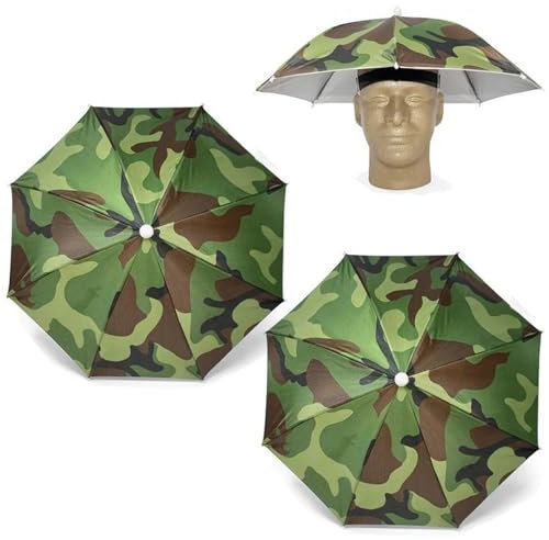 2 PCs Regenschirm Hutkopf Regenschirm Capable Fishing Regenschirm mit elastischen Band Regenschirm Hut Erwachsener Strand Regenschirm Wasserdichtes Regenschirm wiederverwendbare Regenschirmhüte