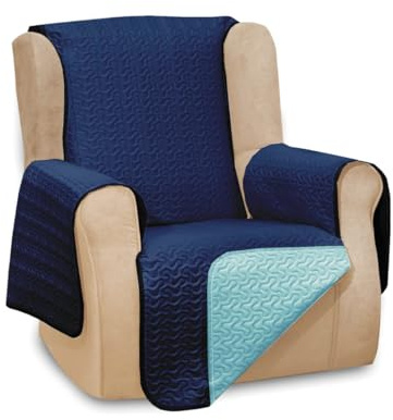 CHELY INTERMARKET Funda de Sofa Ajustables para los Asientos con Brazos, Cubre y Protege los sillones (Azul, 1 Plaza)