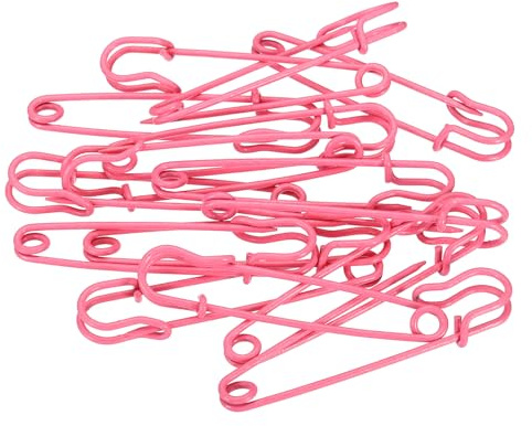 YOKIVE 15 st säkerhetsnål, stora metallsynålar | hantverkstillverkning, bra för kläder, stickning, sömnad (rosa, 7,95 cm)