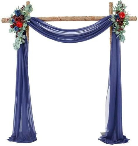 HBKUHIUT 300 * 75 cm Cortina de Tul de Gasa de Tul Azul Marino Cortina de Tul de Cristal Transparente para decoración de Fondo de Fiesta Cortina Transparente-Azul Marino-30 * 300 cm