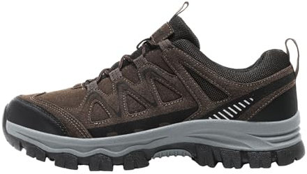 Men's Winter Walking Boots丨Mens Extra Wide Fit Hiking Shoes, Walking Trekking Trainers with Arch Support for Heel Pain Relief for Walking & Hiking(Brown,9)