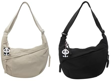 SCOFY FASHION Mezza luna Mezzaluna Borsa Hobo Puffer Dumpling Borsa da donna morbida leggera imbottitura in nylon borsa a tracolla piccola