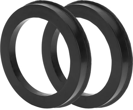 TUCKBOLD Bagues De Centrage De Roue De Voiture Noir 2 Pièces Plastique | Od 76,1 Mm, Id 57,1 Mm, Épaisseur 10 Mm, Pour Voiture, Élimine Les Vibrations, Installation Directe