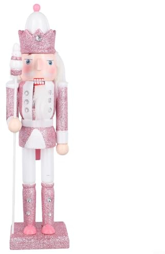 SPORTARC Adornos de cascanueces, adornos de cascanueces rosa, adornos de Navidad de cascanueces, marioneta de cascanueces de 30 cm para ambiente festivo en tu hogar (A)