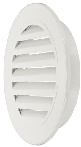 PATIKIL 8 Inch Grondaia Rotonda, Griglia Di Ventilazione Parete Esterna In Lega Di Alluminio Con Maglia Integrata Per Cucina Bagno Garage, Grigio Chiaro