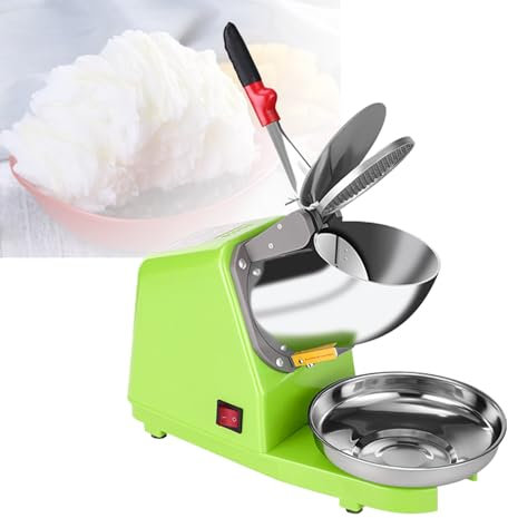 Macchina Tritaghiaccio, 2200 Giri/Min, Capacità 85 Kg/H, Macchina Per Ghiaccio Tritato, Per Cocktail, Gelati, Frullati, Succhi Freddi, Per Uso Domestico E Commerciale,Green