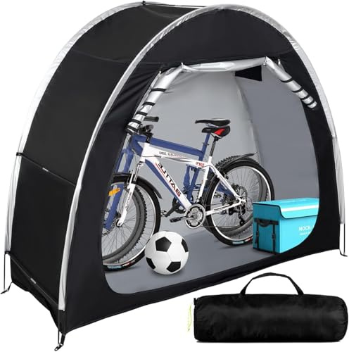 Tente de Rangement pour vélo Tente de Rangement pour vélo Portable en extérieur PU4000 Waterproof Cloth Durable 210D Oxford Fabric,Protect Against Wind, Rain, Snow, Dust W/Travel Bag