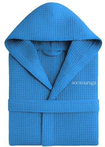 o-day Björnbo Badrock Kvinnor och Badrock Björnbo Män Bomull Med Huva Fickor Och Bälte, Lätt Och Resa S-XXXL, Modell 3 - kungsblå, 3XL