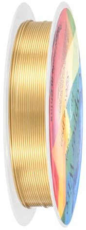 M METERXITY 0.6 mm/22 Gauge Copper Wire for Jewelry Making, 13.1FT Copper Beading Craft Wire for Jewelry/Weaving/DIY Crafting/Planting, Color-Retaining [4M, KC-Gold]