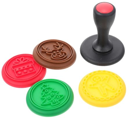 HIAKDOFT Stampi Per Biscotti in Silicone Timbri Per Dolci Tema Natalizio Utensili Da Forno Per Feste Stampi Da Forno Riutilizzabili Strumenti Da Cucina Per Decorazione Di Biscotti
