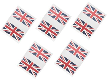 Cabilock 5 Sets Patriotic National Flag Tattoos Stickers Waterproof Face Stickers for Football Match, Creative Body Decals