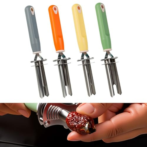 Gettimore Stainless Steel Adjustable Fruit Corer and Pitter Set for Apples, Pears, Cherries, Berries - 23cm Kitchen Tool with Ergonomic Grip