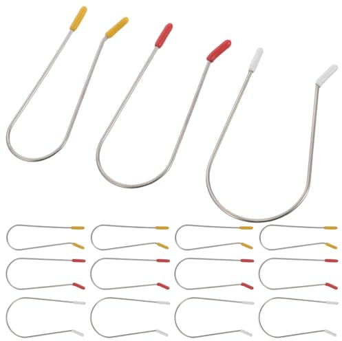 Pinces à Bigoudis Chauffantes de Remplacement, 24 Pièces | Acier Inoxydable et Résine, pour Rouleaux Électriques 1, 5, 1, 25 et 1 Pouce, Usage Maison