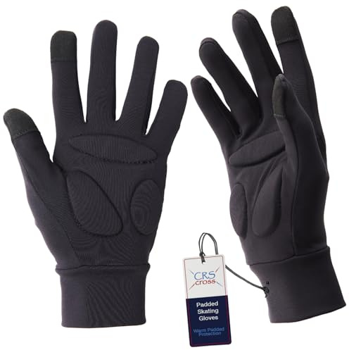CRS Cross Padded Ice Skating Gloves. Youth Small-Toddler, Black