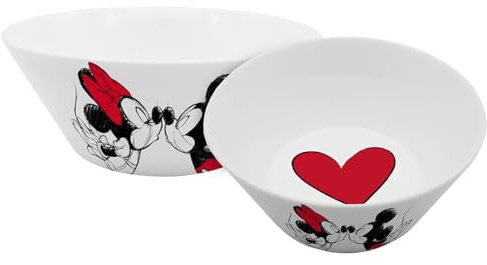 Mickey Kiss Sketch Cereal Bowl Red 400 ml