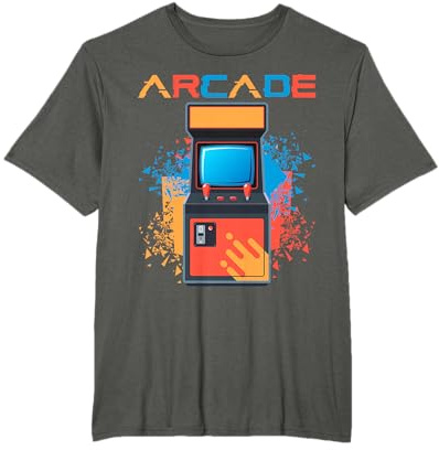 Arcade Gaming Retro Controller Game Over Play Console Giochi Maglietta