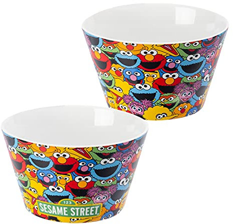 United Labels Sesame Street Bol à céréales - Alle Freunde - Bol en porcelaine - 500 ml