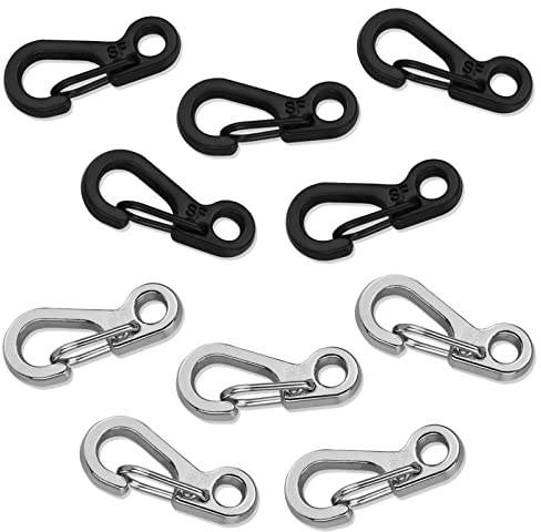 LAMXD Mini Mousqueton, Trousseau de clé, Mousquetons Porte Clefs pour Camping/Randonnée/Escalade