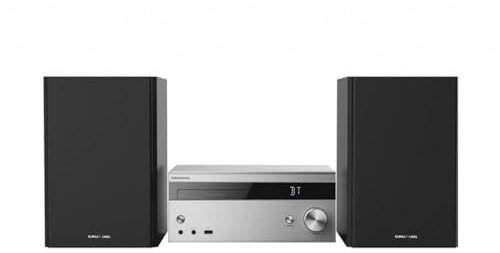 Grundig, Micro Chaine Bluetooth, CD R/RW/USB Lecteur, Compatible MP3, Tuner Digital FM RDS & Dab+, 100W RMS-Façade Alu, Aluminium, Design Compact et Elégant