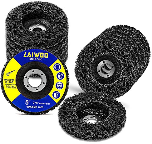 10 Stück 115mm CSD Scheibe Schleifscheiben für Winkelschleifer, Grobreinigungsscheibe Reinigungsscheibe Set, Schleif Scheibe Strip Disc Nylongewebescheibe, Ntfernen Sie Farbe, Rost (115 * 22mm)