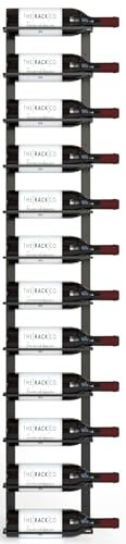 TheRackCo. Serie Wall - Portabottiglie da parete a doppia cornice (12 bottiglie) + cavatappi gratuito