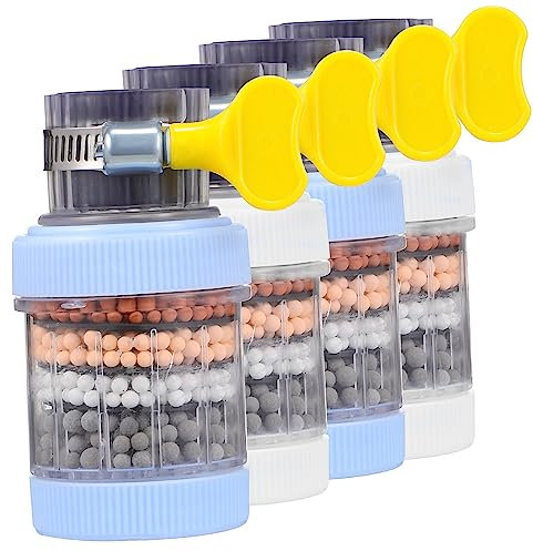 Alipis 4 Filtros De Grifo Descalcificador De Agua Purificador De Cocina y Baño Antisalpicaduras
