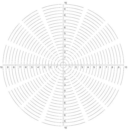 Mikroskop-Zubehör DIV 0,1 mm Okular-Mikrometer for Mikroskop, Okular, Kreuz, Lineal, Skala, konzentrische Kreise, Ringe, Durchmesser 24 mm, Kalibrierung