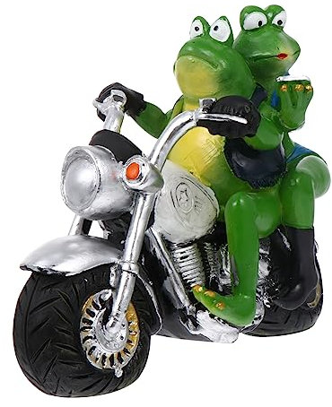 CIYODO Gartenfroschfigur Dekorative Harz Frösche Paar Skulptur Wetterfestes Desktop Ornament Tierornament Für Garten Und Innenbereich