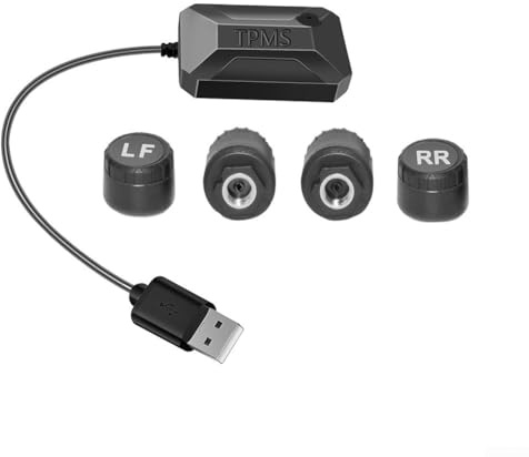 de monitoreo de presión de neumáticos de coche USB con alarma TPMS con sensor 4Internal