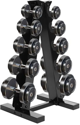 A-Rahmen Hantelständer Nur Ständer, 5-Tier Stahl Gewicht Kurzhantel Rack für Hanteln, Gewicht Halterung Rack für Home Gym