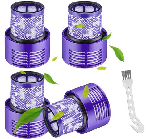 Filter für Dyson V10 SV12, 4 pcs Filter für Dyson V10, Ersatz Filter für Dyson Staubsauger V10 SV12 Waschbar Cyclone Animal Absolute Total Clean Motorhead Akku Staubsauger Ersetzen Sie#DY-969082-01