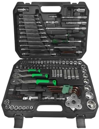 FENGJISUN Juego De Llaves De Tubo Juego De Herramientas De Reparación De Automóviles De 121 Piezas For Uso Doméstico Diario con Estuche Ferramentas para Reparación