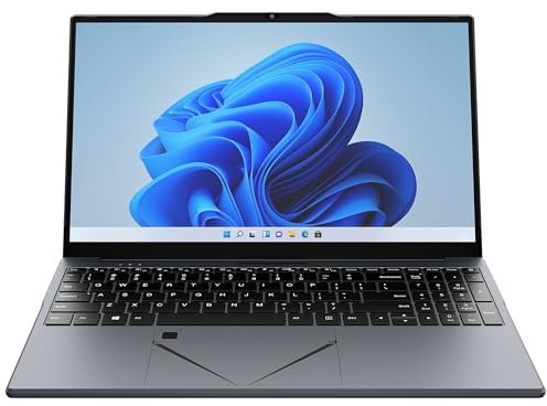 Ordenador portátil de 15,6 gris procesador N95 (hasta 3,4 GHz) | 16 GB RAM DDR4 SSD NVMe 1TB | Teclado retroiluminado | Touchpad inteligente | Interruptor webcam | Win 11 Pro | Office 365 (16+1 TB)