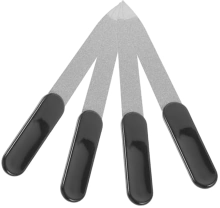 Vaguelly 4stücke Grobe Metall-nagelfeile Sandbeschichtete Fingernagelfeile Wiederverwendbare Feile Für Naturnägel Maniküre-werkzeug Für Finger Und Fußnägel