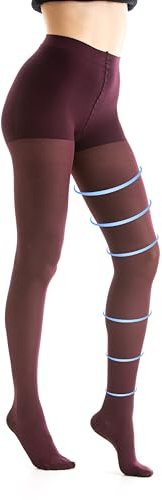 Gi&Gi Collant Compressivo da Donna, Calze Contenitive a Compressione Graduata,vera micro 70 den 14-16 mmhg (IT, Testo, M, Regular, Regular, BORDEAUX)