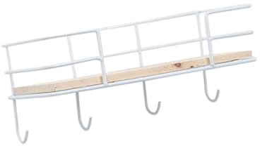 VALICLUD Scaffale Portaoggetti Sospeso Da Parete in Battuto Con Ganci Per Organizzare Oggetti Come Chiavi Cancelleria Libri Camera Da Cucina e Ufficio