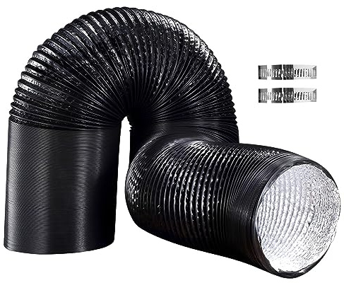 Tuyau d'évacuation d'air - 150 mm - Adaptateur de tuyau d'évacuation d'air en PVC flexible - Isolation thermique - Pour sèche-linge, hotte aspirante, climatisation (100 mm x 4 m)